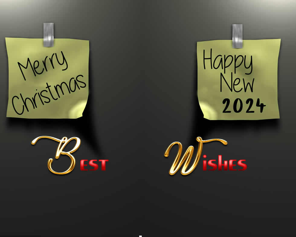 Image for a Merry Christmas and Happy New Year 2025 greeting card